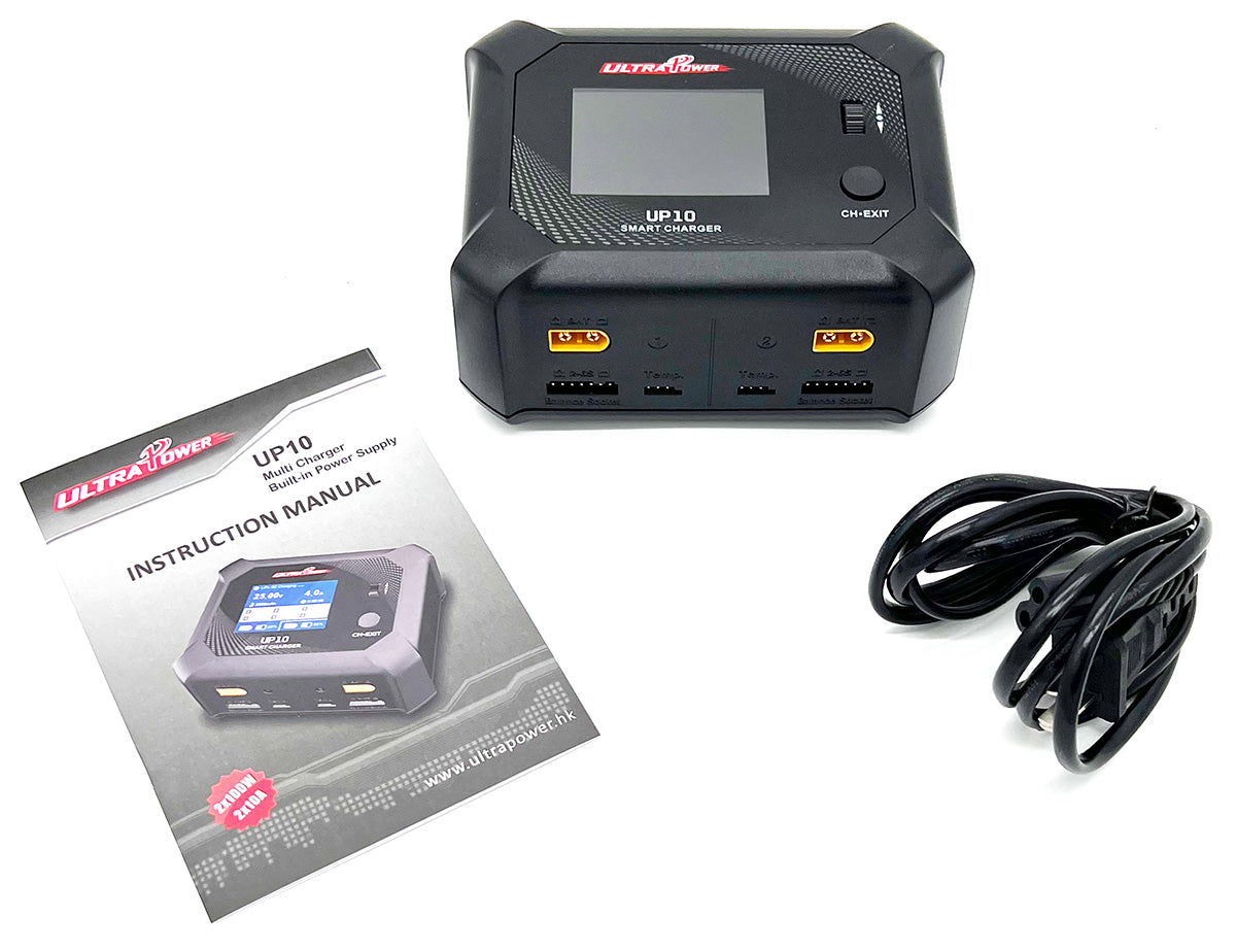 UP10 AC 100W / DC 2X100W Dual Port Multi-Chemistry AC/DC Smart Charger