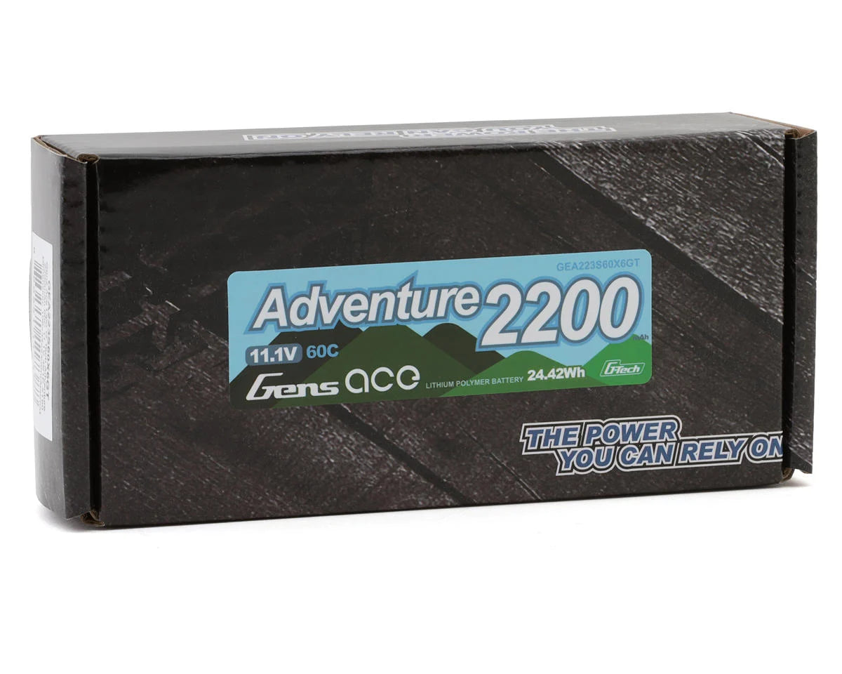 Gens Ace G-Tech Smart 3S LiPo Battery 60C (11.1V/2200mAh) w/XT60 Connector