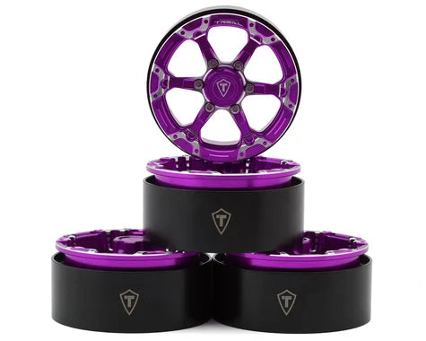 Treal Hobby Type D 1.9" 12-Spoke Beadlock Wheels.