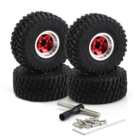 1.0 Metal Beadlock Wheel Tire Set- 1/18TH & 1/24TH