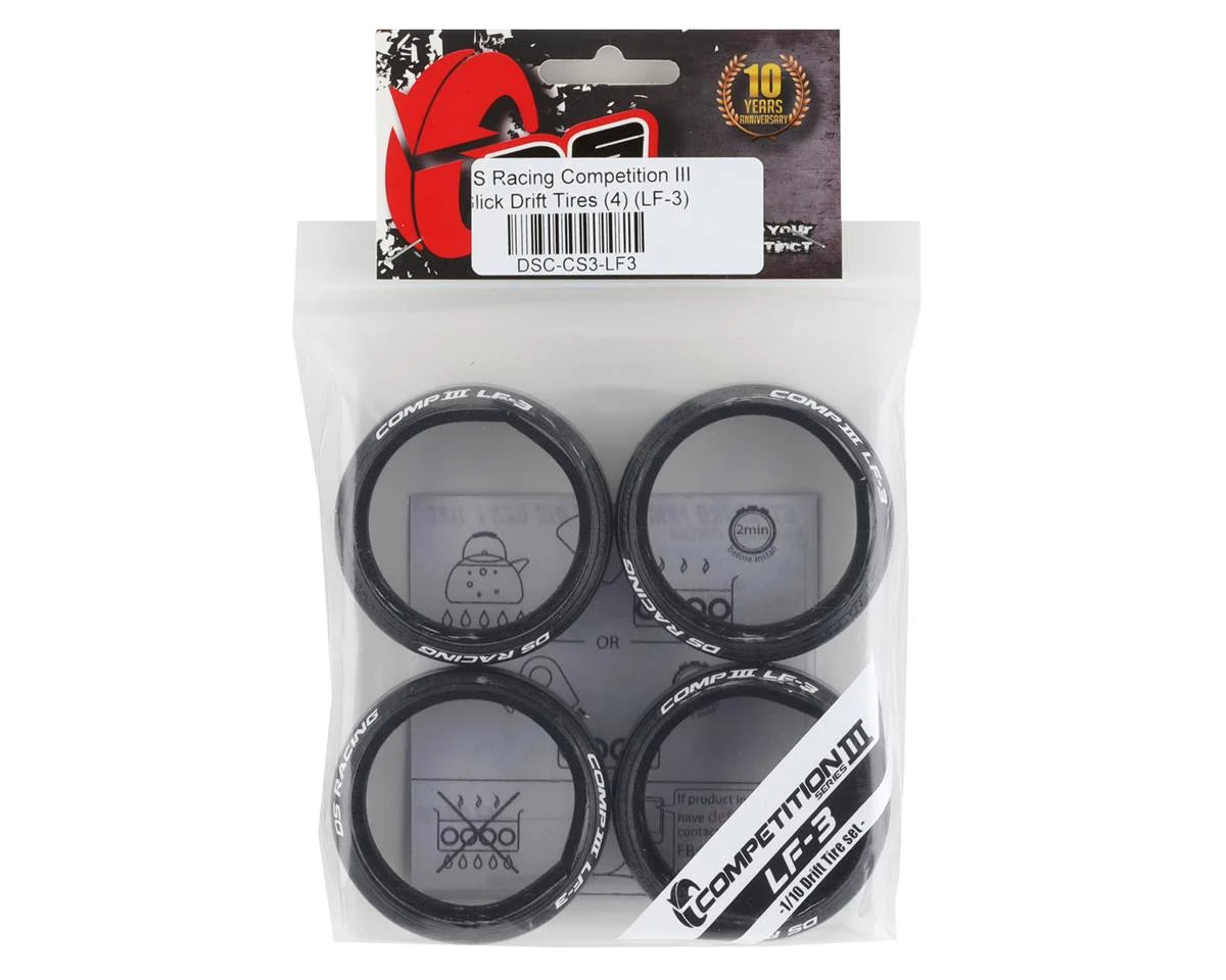 DS Racing Competition III Slick Drift Tires (4) (LF-3)