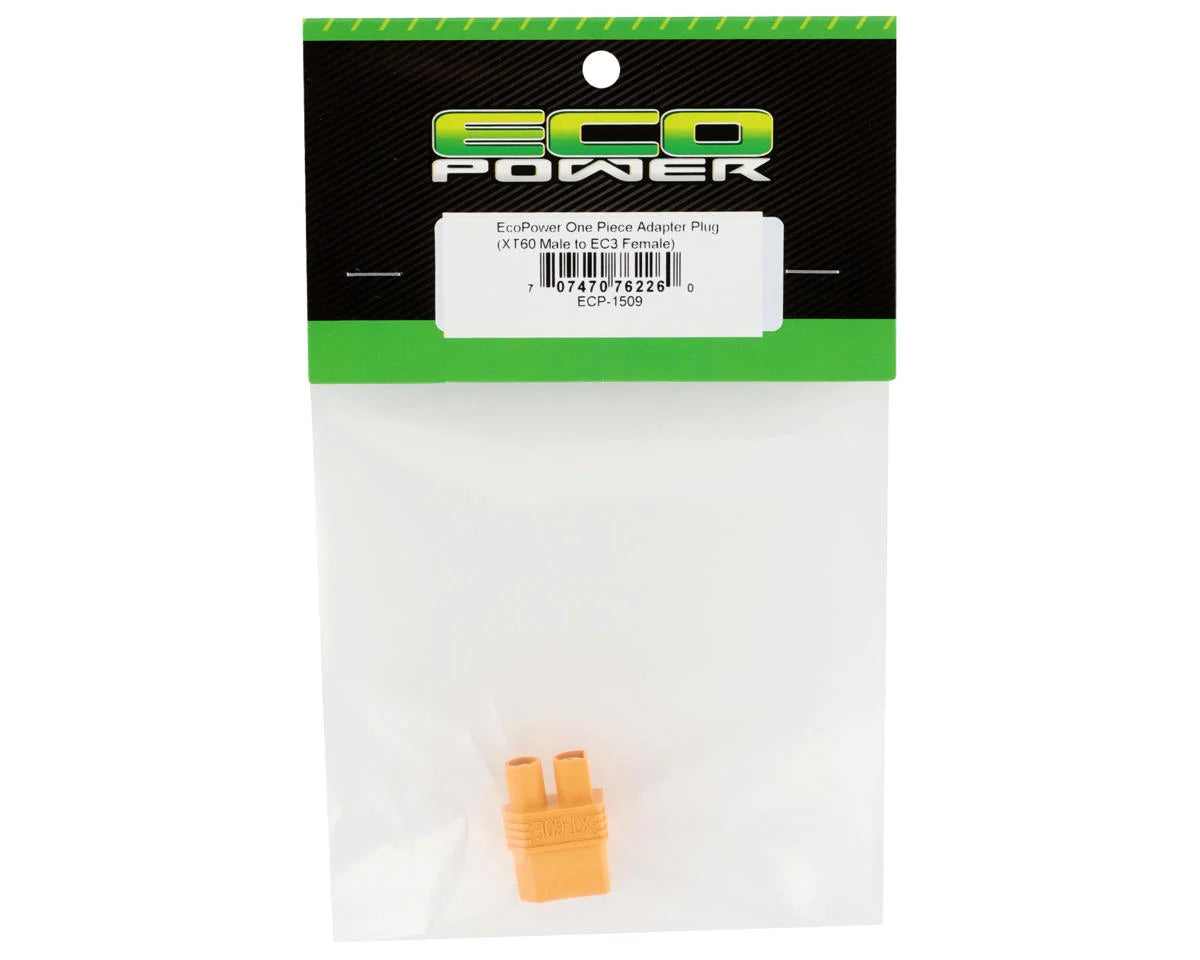 EcoPower One Piece Adapter Plug (XT60 Male to EC3 Female)