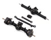 Injora Axial SCX24 +4mm Nylon Front & Rear Planet Axles (Black) w/Double Joint Driveshafts & Brass Steering Knuckles