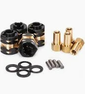 SCX24 7MM Brass Extended Wheel Hub Spacer Adapter