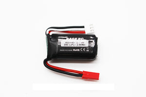 2S 7.4V 400mAh LiPo with JST Plug; P-51D BL, F4U BL