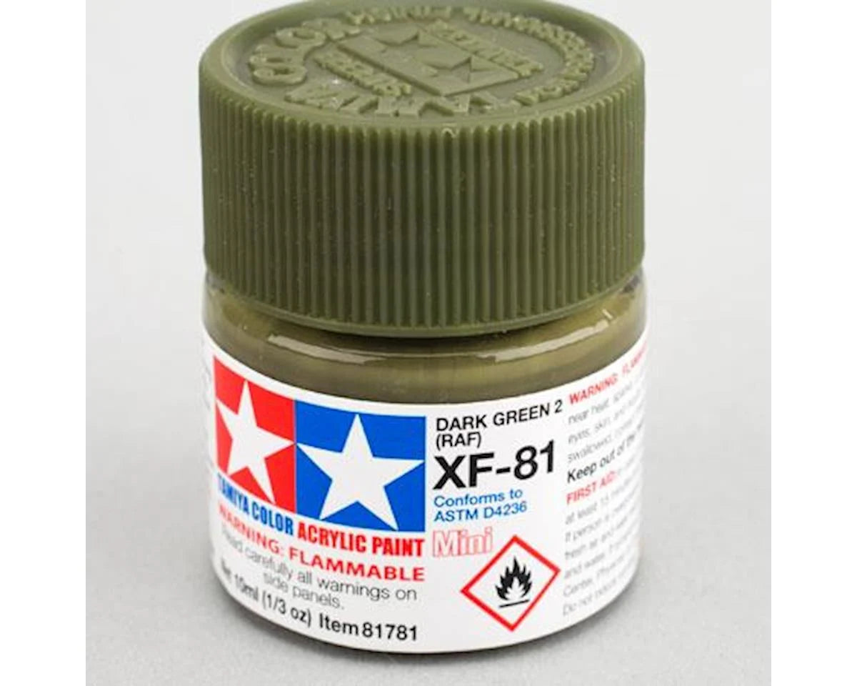 Tamiya XF-81 Flat Dark Green Acrylic Paint (10ml)