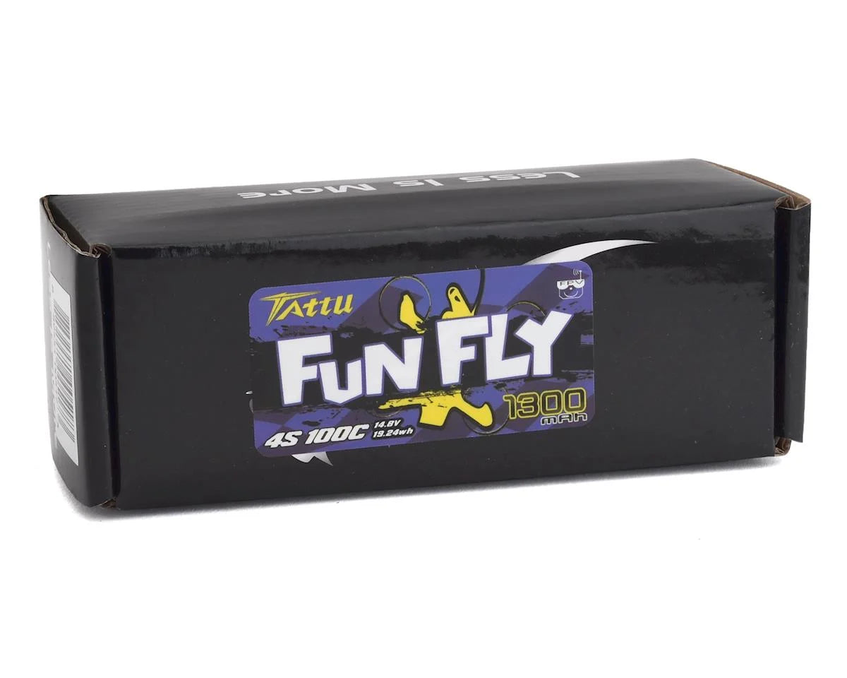 Tattu FunFly 4S LiPo Battery 100C (14.8V/1300mAh) (JST-XH) w/XT-60 Connector