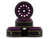 Treal Hobby Type K 1.0" 12-Hole Beadlock Classic Vintage Wagon Wheels (Purple) (4) (28.9g ea)