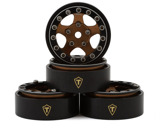 Treal Hobby Classic 5-Star 1.0" Beadlock Wheels(4) (22.4g)