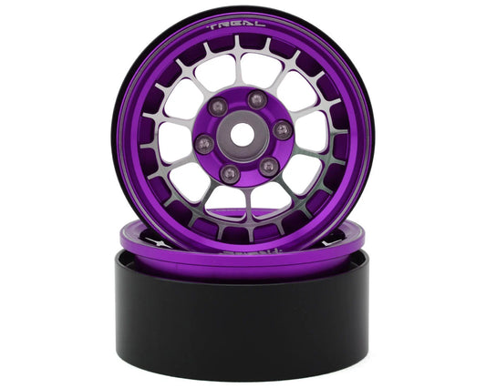 Treal Hobby Type A 1.9'' Spoked Beadlock Wheels (Purple) (2)