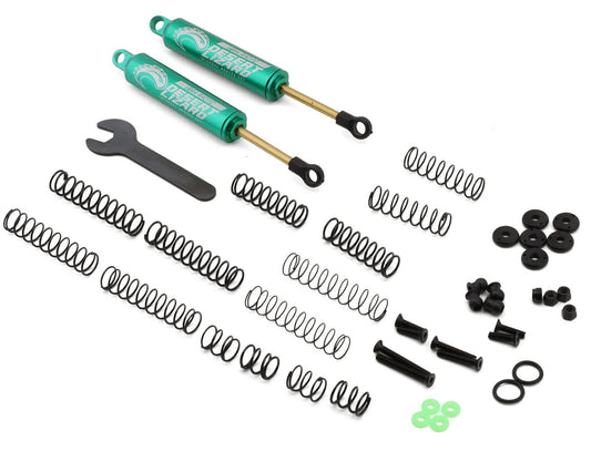 Yeah Racing Aluminum Desert Lizard Two Stage Internal Spring Shocks (Green) (2) (100mm)