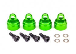 Shock caps, aluminum (green-anodized) (4) (fits all Ultra Shocks)