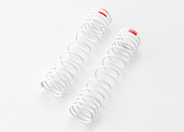 Springs, rear (white) (progressive rate) (2) (fits #5862 aluminum Big Bore shocks)