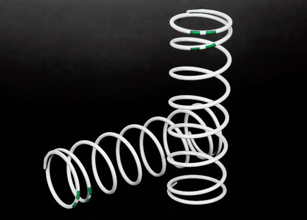 Spring, shock, white (GTR xx-long) (0.762 rate green) (1 pair)