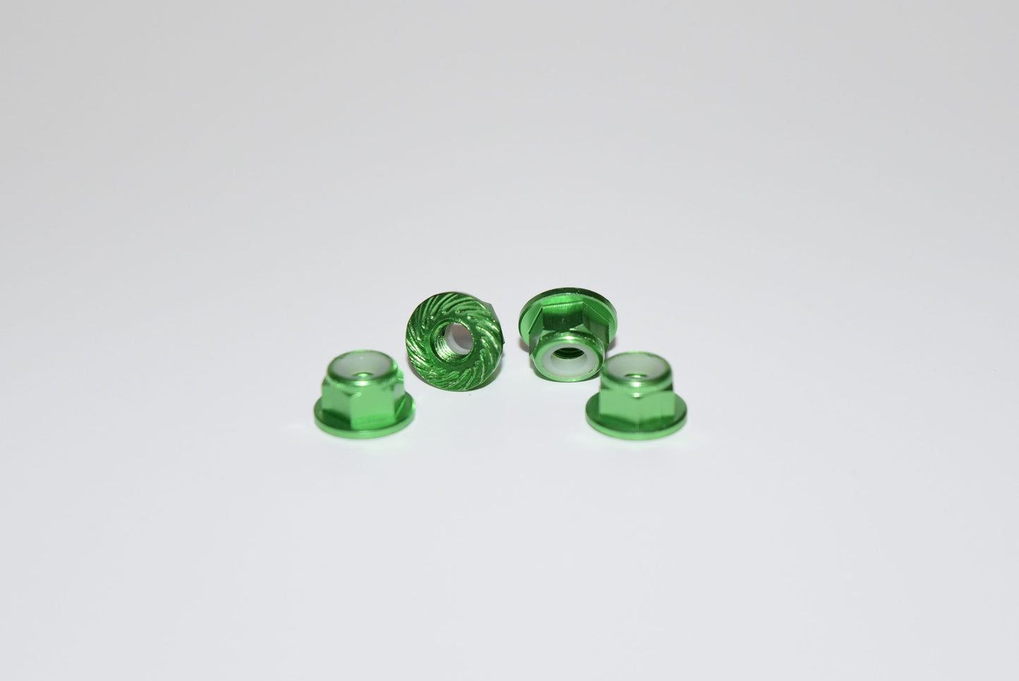 Vision Racing M4 Aluminum Knurled And Flanged Locknuts