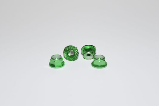 Vision Racing M4 Aluminum Knurled And Flanged Locknuts