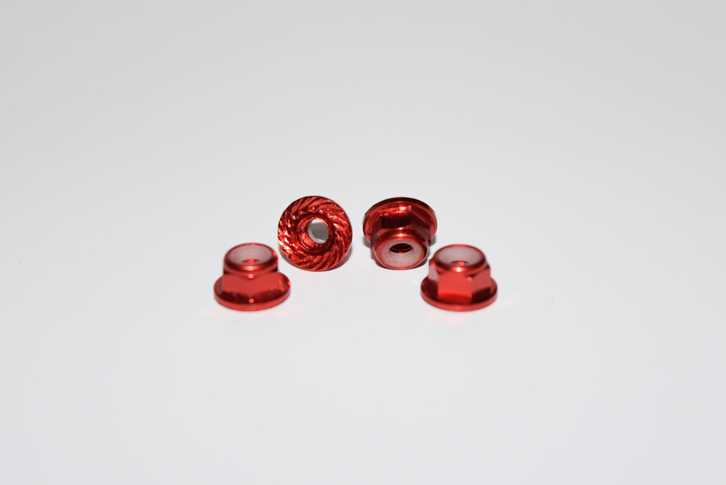 Vision Racing M4 Aluminum Knurled And Flanged Locknuts