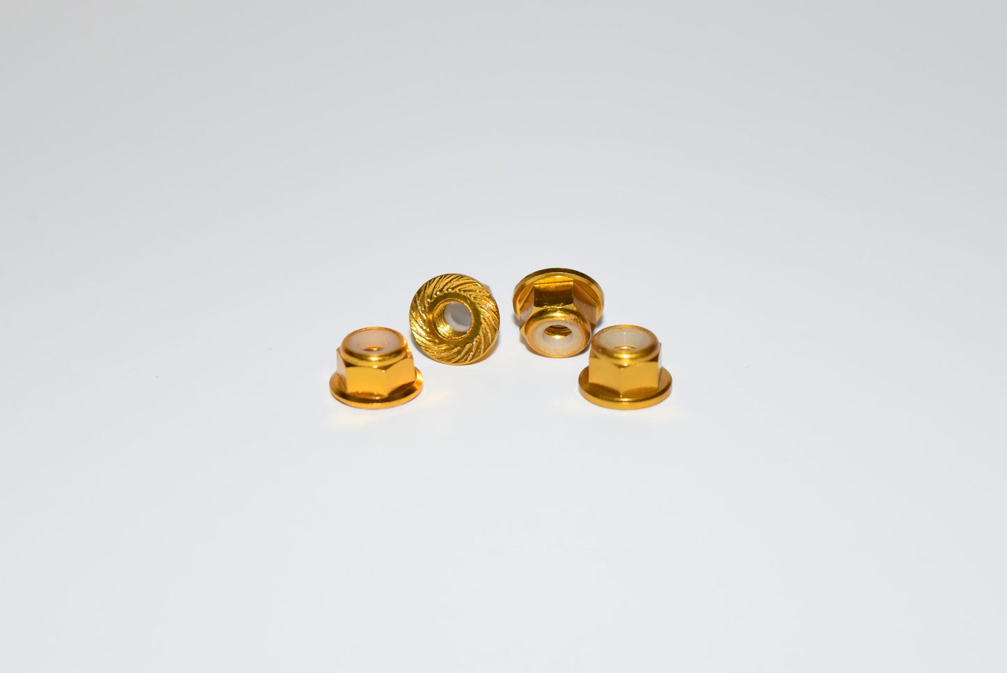 Vision Racing M4 Aluminum Knurled And Flanged Locknuts