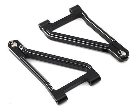 Hot Racing Traxxas Unlimited Desert Racer Aluminum Front Upper Arms (Black)