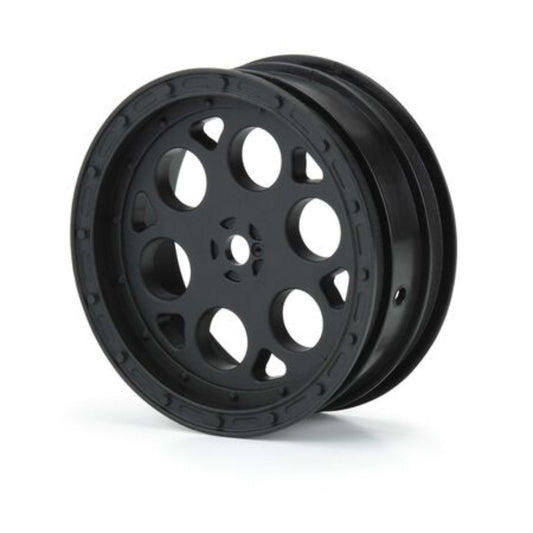 1/10 Showtime Front 2.2" 12mm Sprint Car Wheels (2) Black