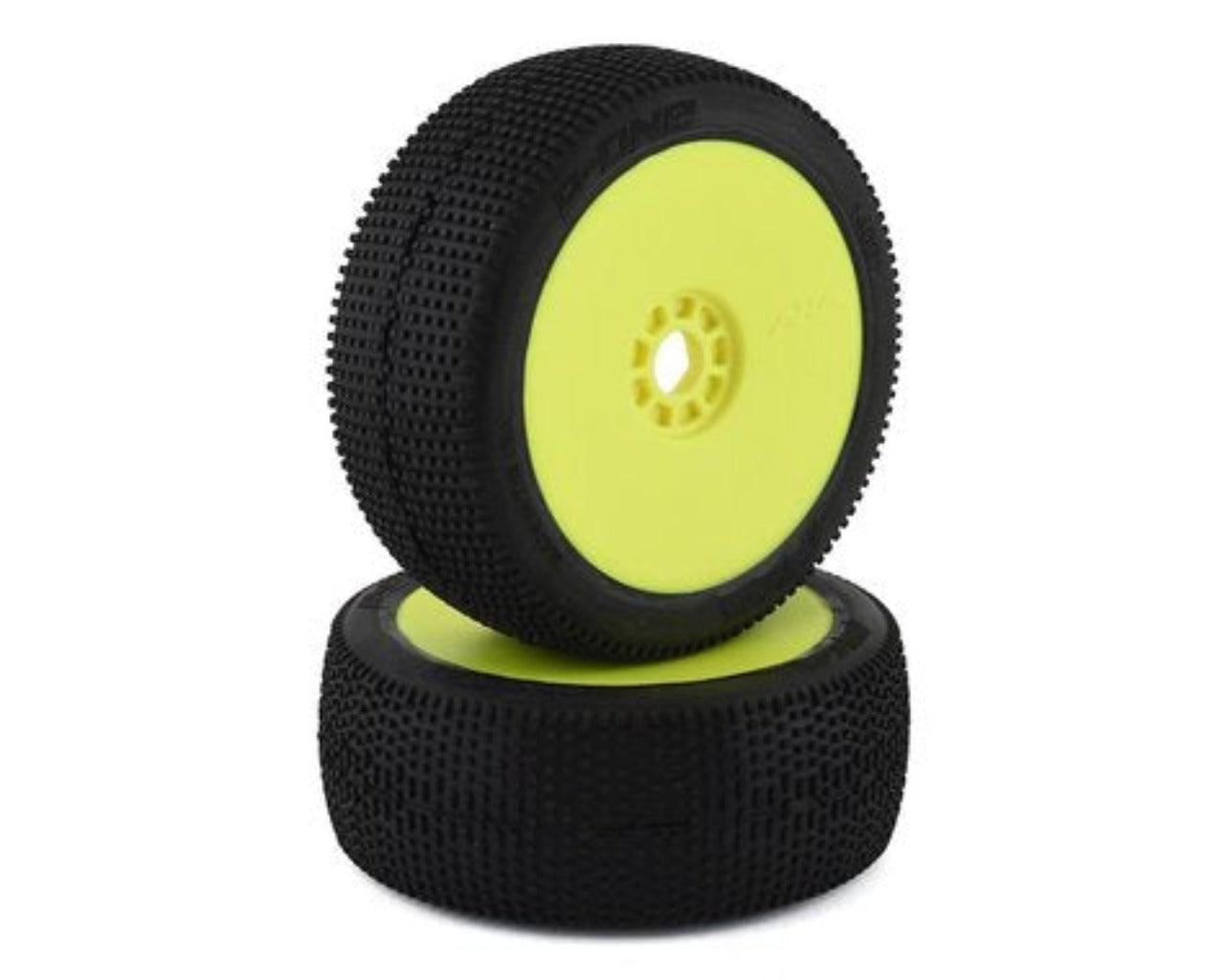 AKA P1 1/8 Buggy Pre-Mounted Tires (2) (Yellow) (Super Soft - Long Wear)