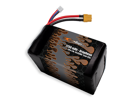 Checkout Graphene V2 LiPo 7250 2S5P No Prep 7.4v Battery Pack max amp xt90
