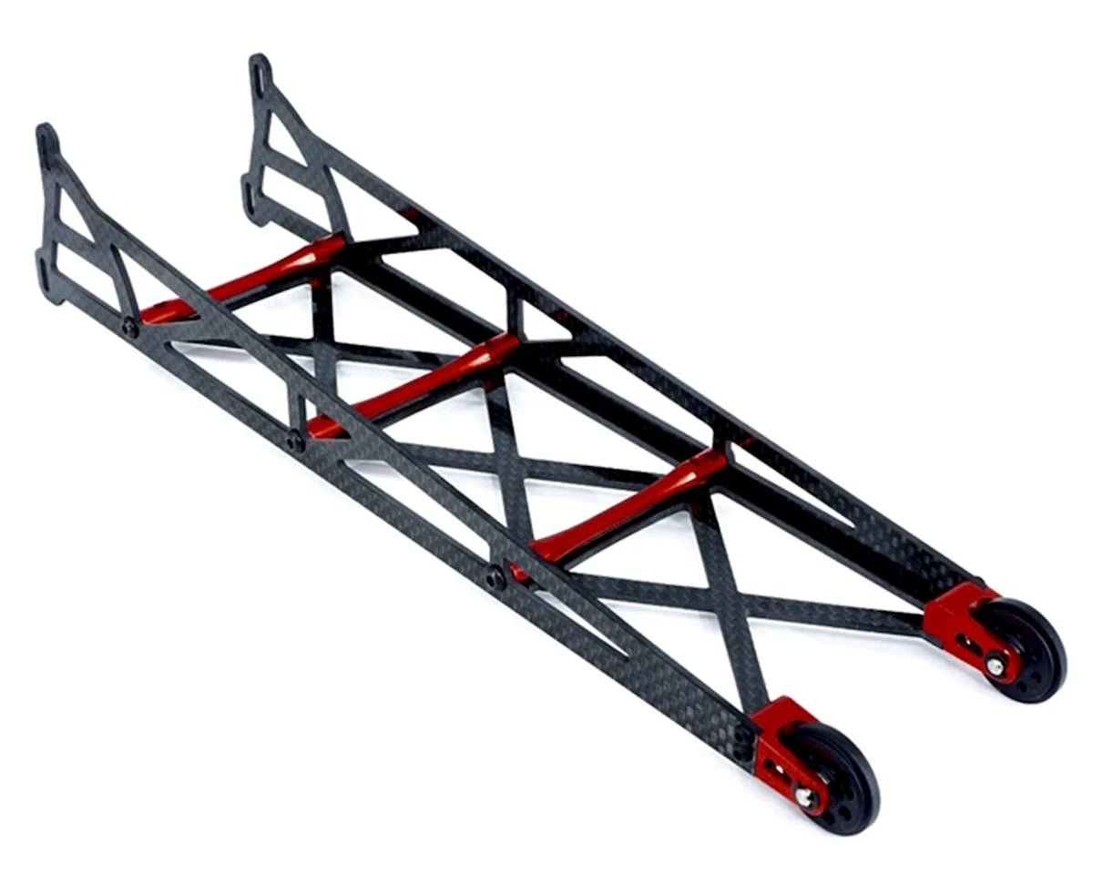 DragRace Concepts 10" Slider Wheelie Bar w/Plastic Wheels (Red)