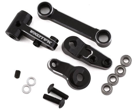 Exotek TLR 22S Drag HD Aluminum Steering Set (Silver/Black)