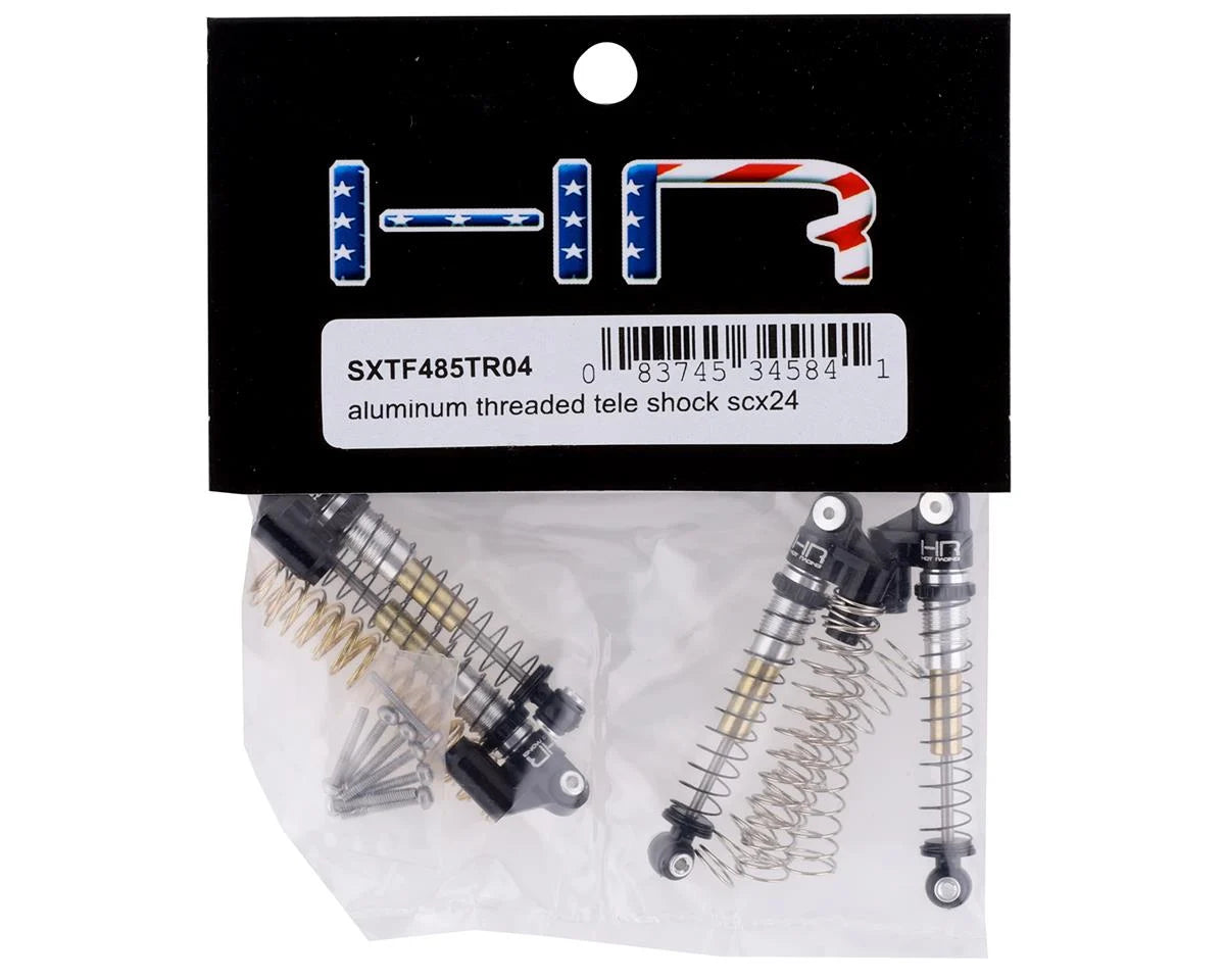 HOT RACING Aluminum Threaded Tele Shocks Set (4): SCX24