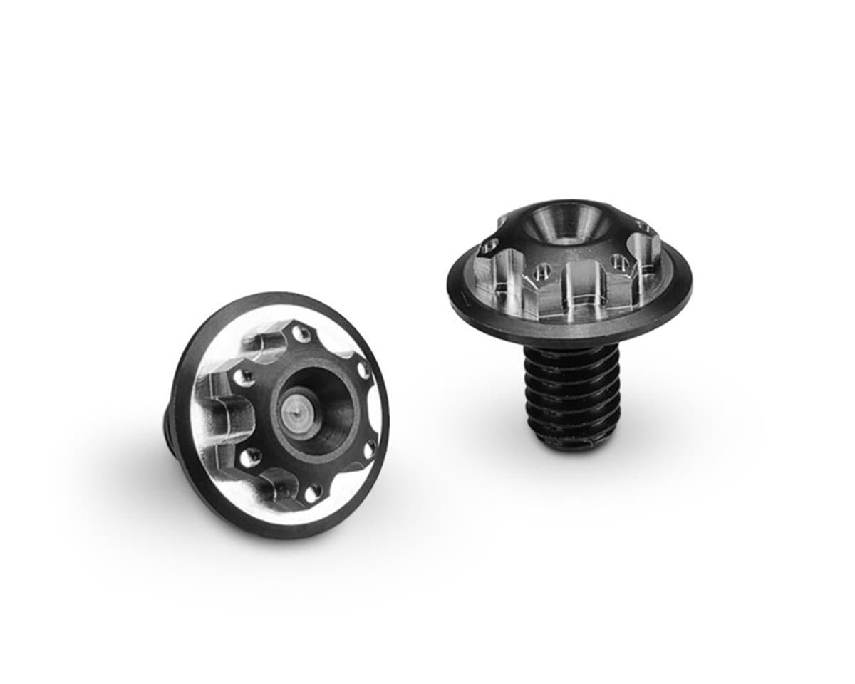 JConcepts 6x10mm Finnisher Titanium License Plate Screws (2) (Black)