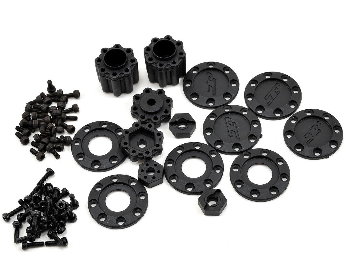 JConcepts Vengeance 2.2 Rock Crawler Wheels (4) (Black/Chrome) w/Caps & Adapters