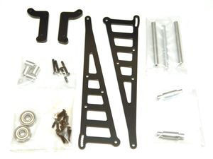 Aluminum Wheelie Bar Kit, Black, for Associated DR10