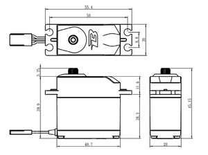 Savox Budget Analog Servo, .23 / 167oz-in (12kg-cm) @6v, Standard Size, Metal Gears