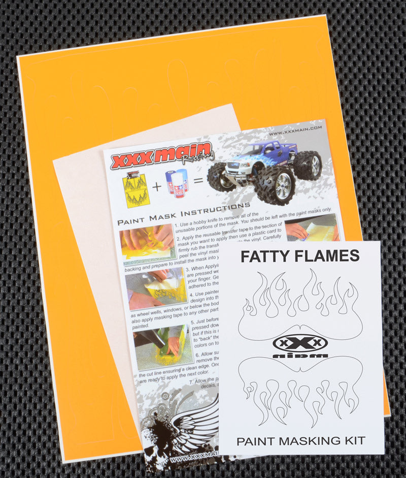 XXX Main Racing M021L Fatty Flames Paint Mask