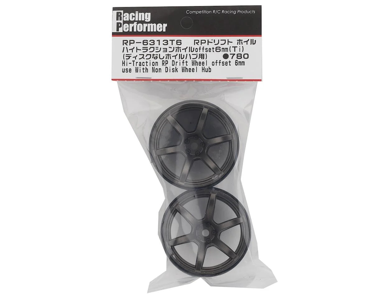 Yokomo 12mm Hex Racing Performer High Traction RWD Drift Wheels (2) (6mm Offset)