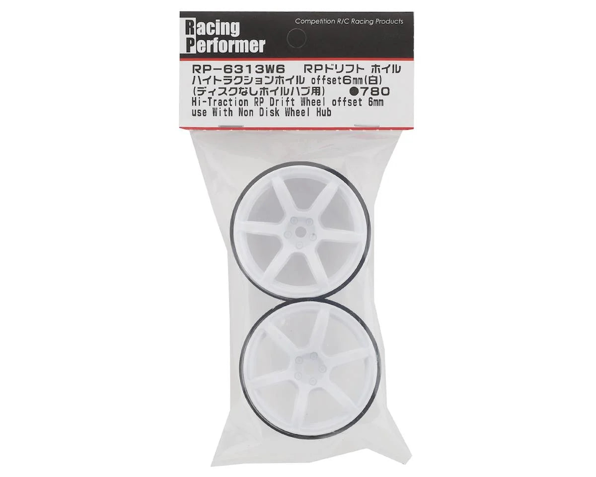 Yokomo 12mm Hex Racing Performer High Traction RWD Drift Wheels (2) (6mm Offset)
