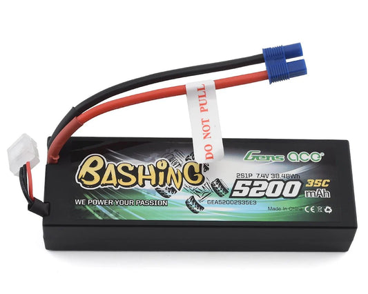 Gens Ace Bashing 2S 35C LiPo Battery Pack (7.4V/5200mAh) w/EC3 Connector