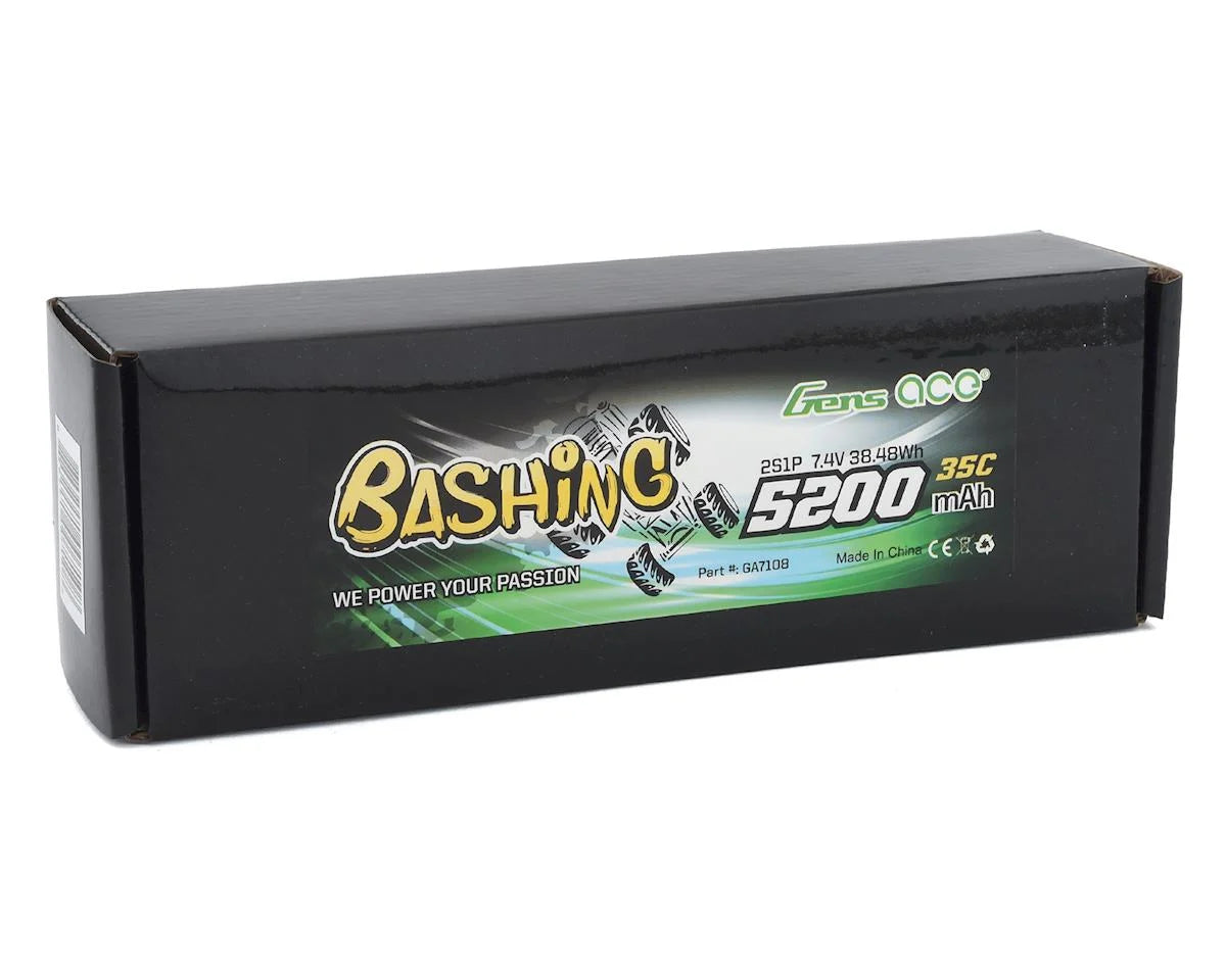 Gens Ace Bashing 2S 35C LiPo Battery Pack w/T-Style Connector (7.4V/5200mAh)