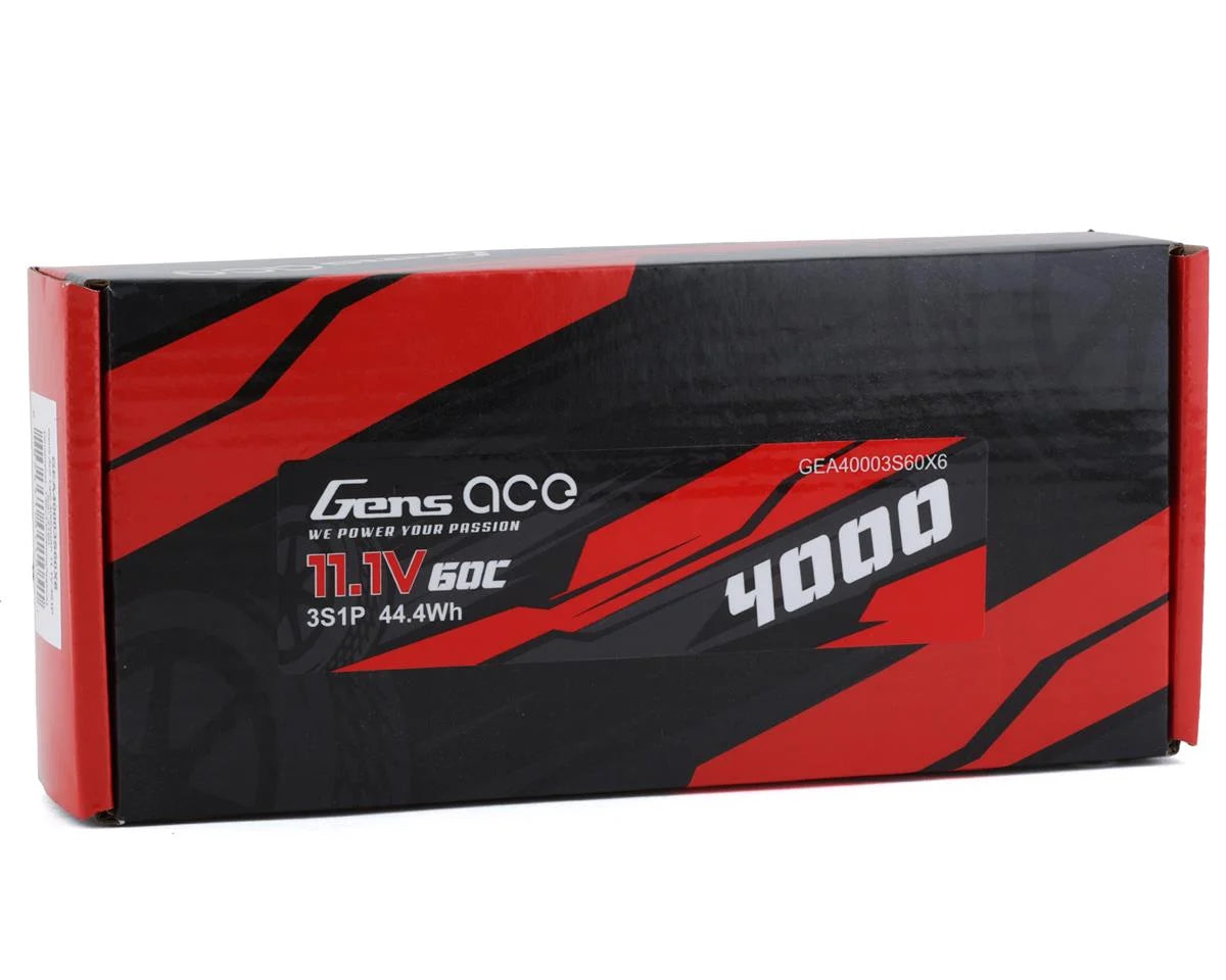 Gens Ace 3s LiPo Battery 60C (11.1V/4000mAh) w/XT-60 Connector