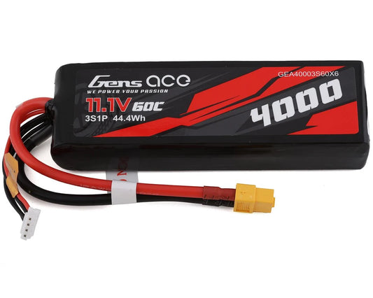 Gens Ace 3s LiPo Battery 60C (11.1V/4000mAh) w/XT-60 Connector