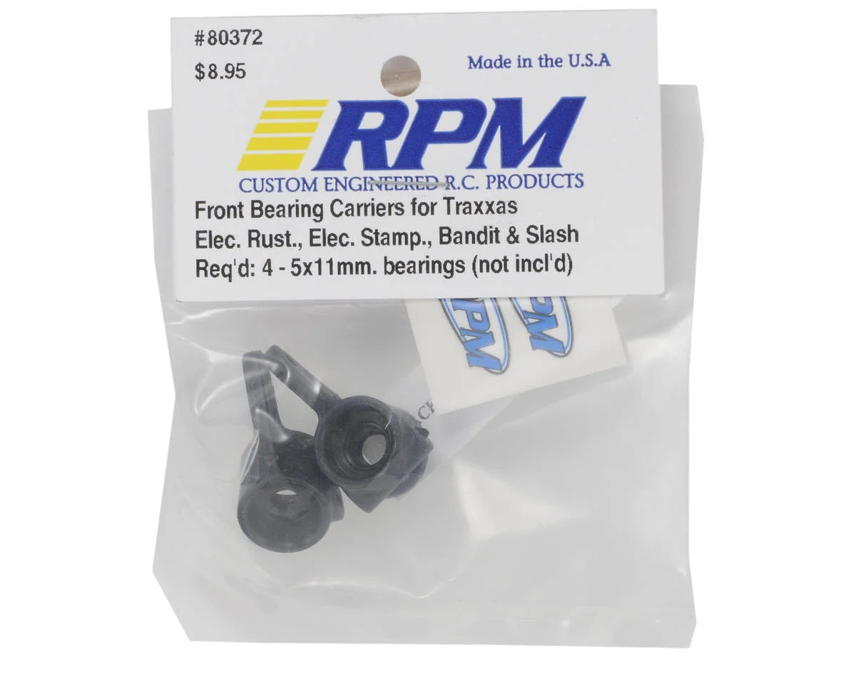 Front Bearing Carriers, for Slash 2wd, Nitro Slash, e-Rustler & e-Stampede 2wd, Black