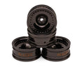 Hot Racing Axial SCX30 0.7" Brass Crawler Wheels (Black Chrome) (4) (9.3g ea)