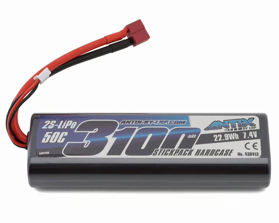 LRP Antix 2S LiPo Hardcase Battery 50C (7.4V/3100mAh) w/T-Plug