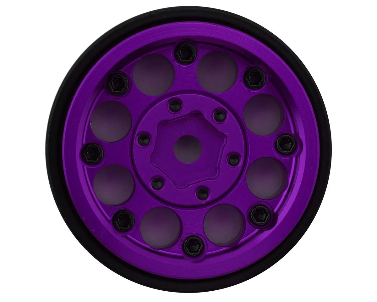 Treal Hobby 1.0" 8-Hole Beadlock Wheels (Purple) (4) (22g)