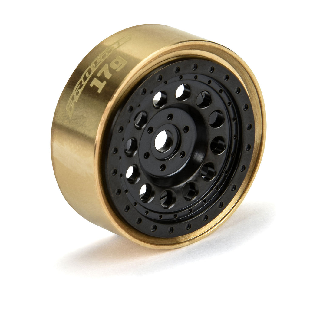 Pro-LIne 1/24 Rock Shooter Brass F/R 1.0" 7mm Crawler Wheels (2) Black