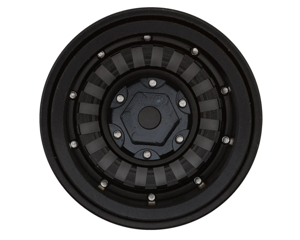 Treal Hobby Type C 1.0" Multi Spoke Aluminum Beadlock Crawler Wheels (Black) (4) (21.1g)