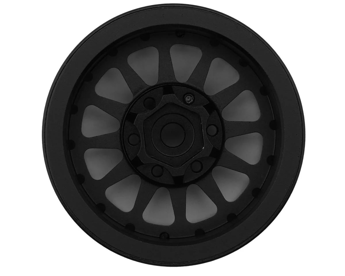 Treal Hobby Type D 1.9" 12-Spoke Beadlock Wheels (Black/Blue) (4)