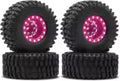 4pcs 55mm 1.0" Metal Beadlock Wheel Tire Set