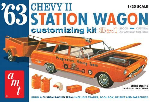 1/25 1963 Chevy II Station Wagon w/Trailer