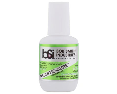 Bob Smith Industries Plastic-Cure Brush-On Odorless Medium CA Glue (1/2oz)